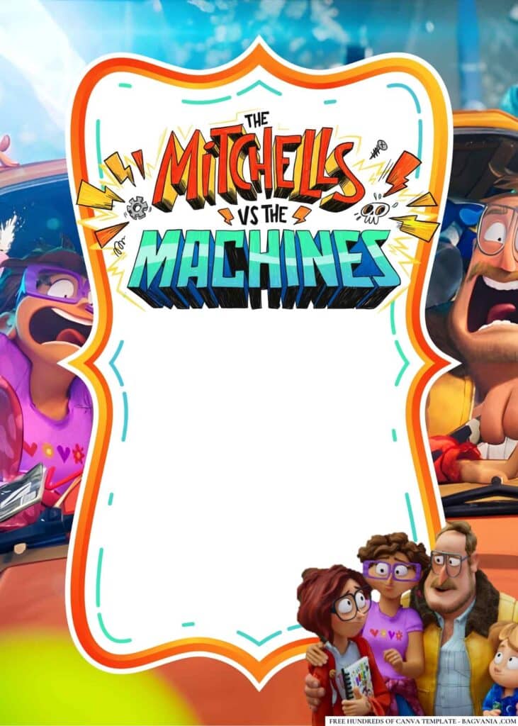 FREE The Mitchells vs. the Machines Baby Shower Canva Templates 6