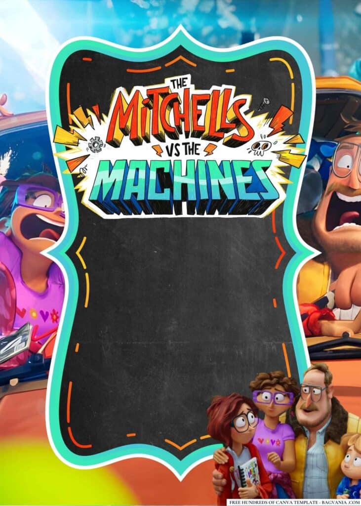 FREE The Mitchells vs. the Machines Baby Shower Canva Templates 8