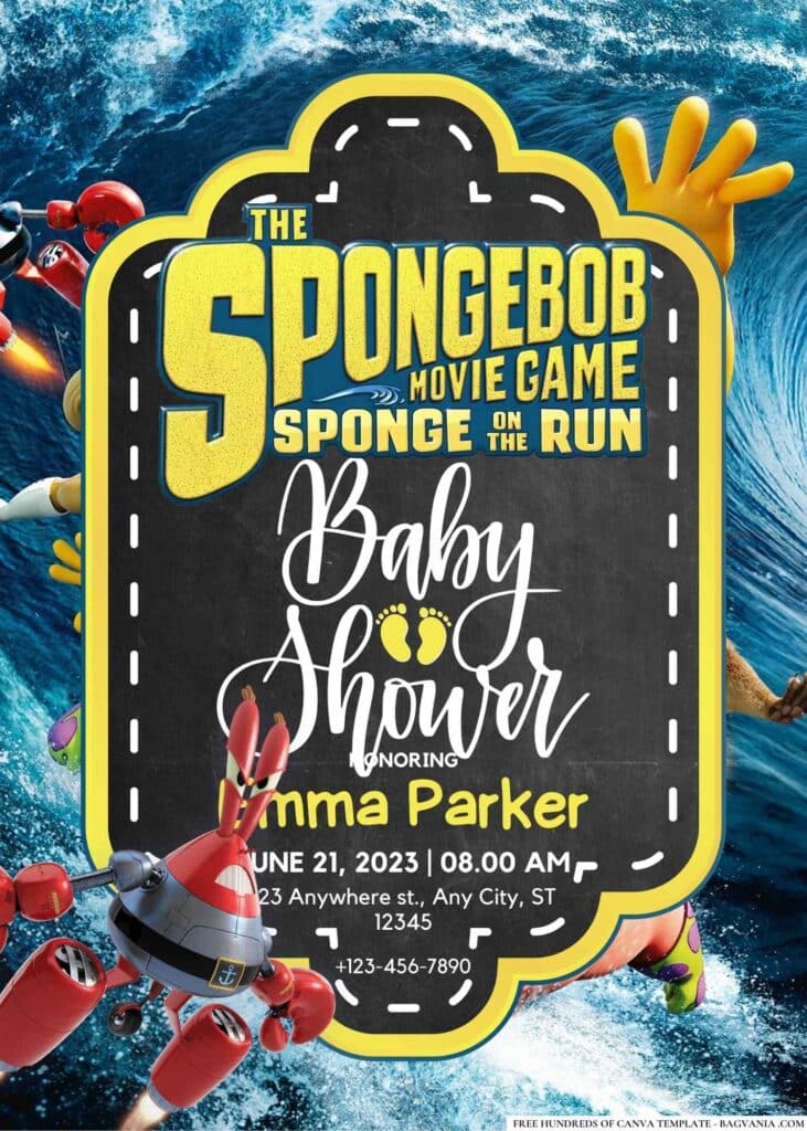 SpongeBob SquarePants Baby Shower Invitations