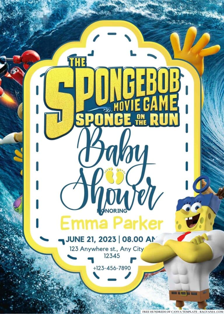 SpongeBob SquarePants Baby Shower Invitations