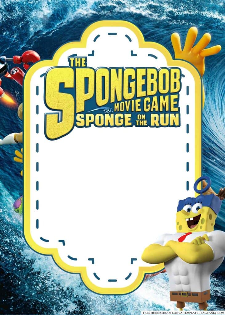 FREE The SpongeBob Movie Sponge Out of Water Baby Shower Canva Templates 14
