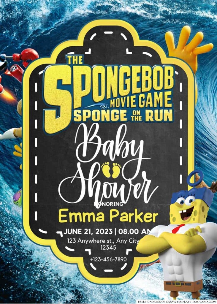SpongeBob SquarePants Baby Shower Invitations