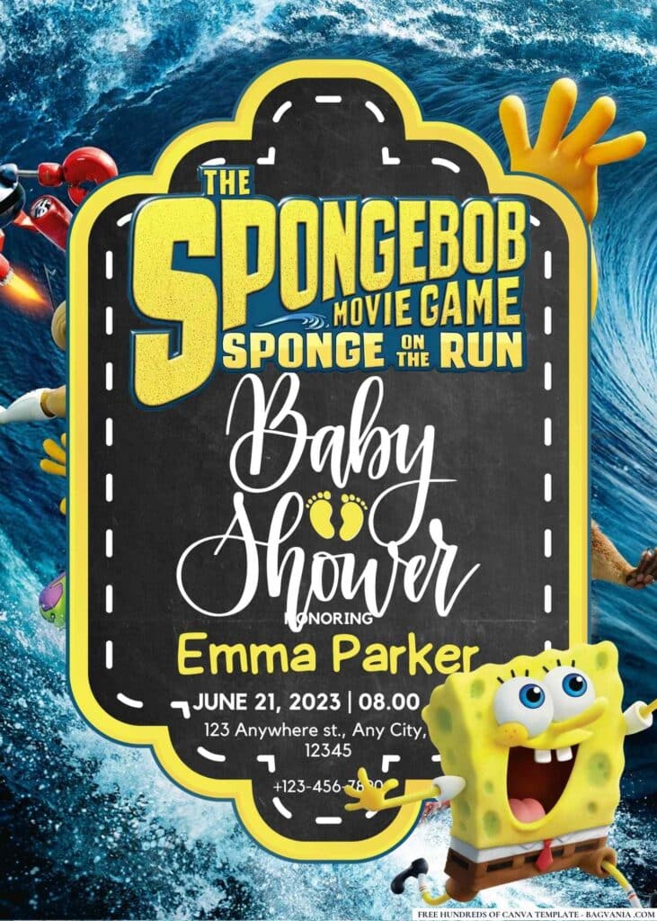 SpongeBob SquarePants Baby Shower Invitations