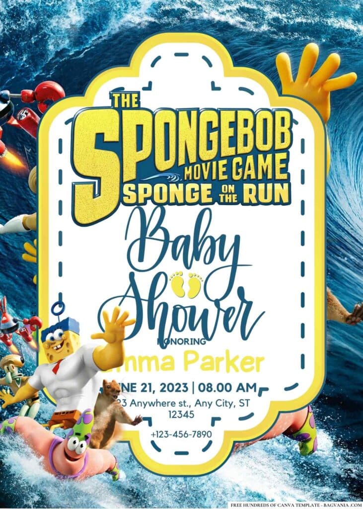 SpongeBob SquarePants Baby Shower Invitations