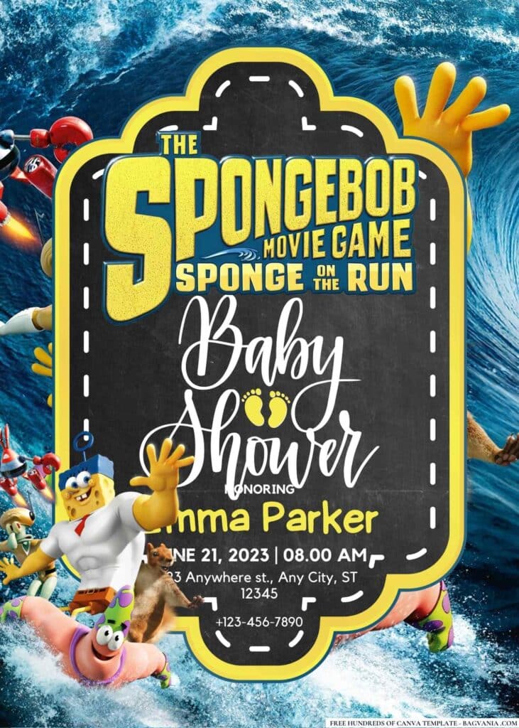 SpongeBob SquarePants Baby Shower Invitations