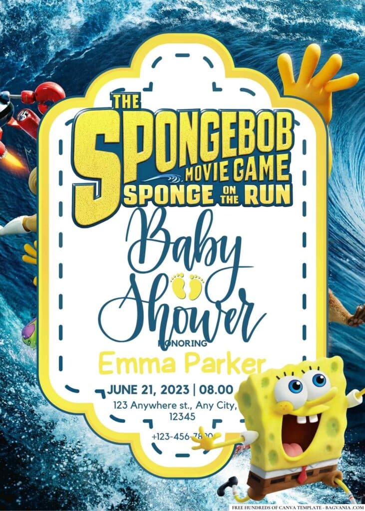SpongeBob SquarePants Baby Shower Invitations