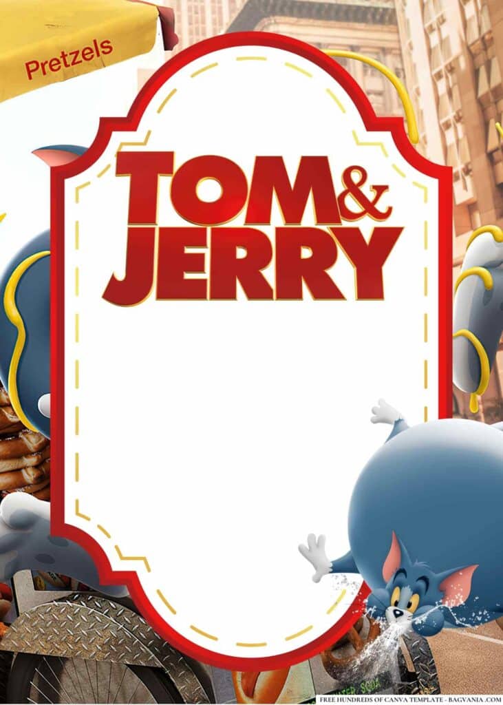 FREE Tom Jerry Baby Shower Canva Templates 10