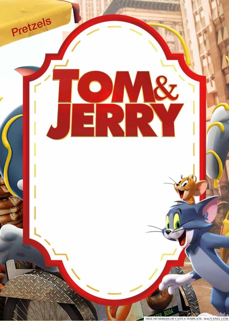 FREE Tom Jerry Baby Shower Canva Templates 14