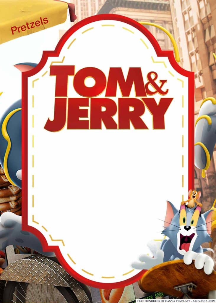 FREE Tom Jerry Baby Shower Canva Templates 2