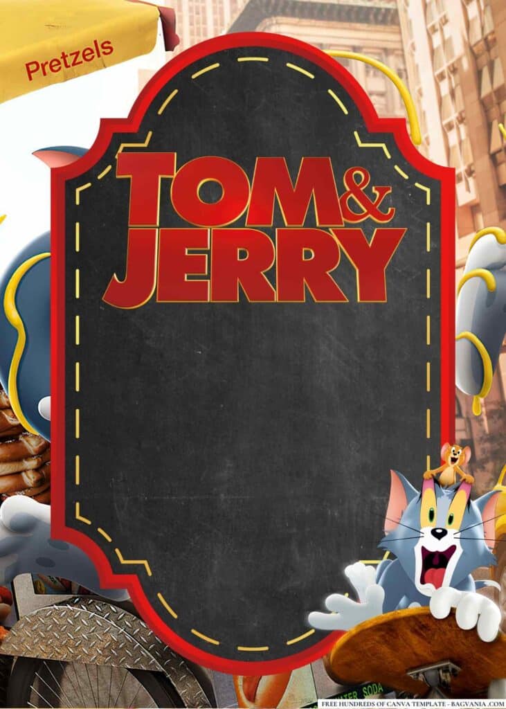 FREE Tom Jerry Baby Shower Canva Templates 4