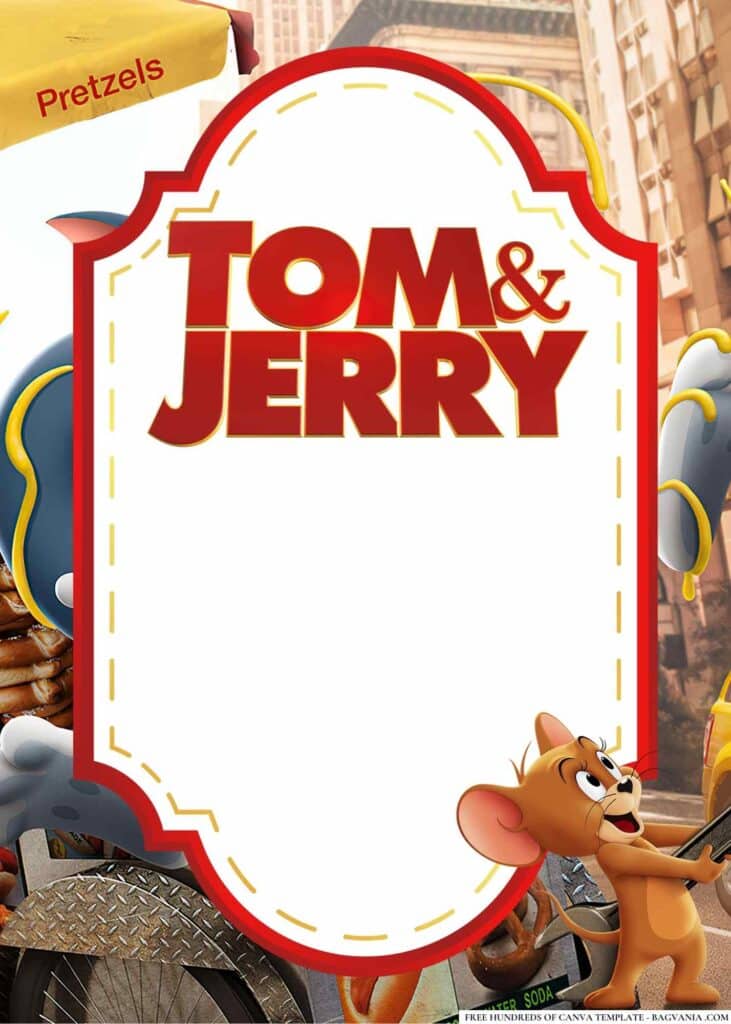 FREE Tom Jerry Baby Shower Canva Templates 6
