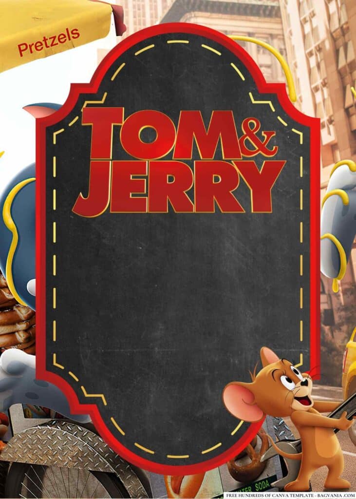 FREE Tom Jerry Baby Shower Canva Templates 8