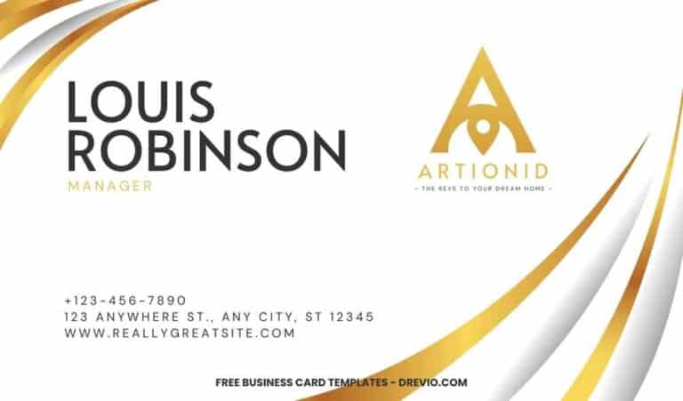 FREE Editable Golden Elegance Opulent Business Card