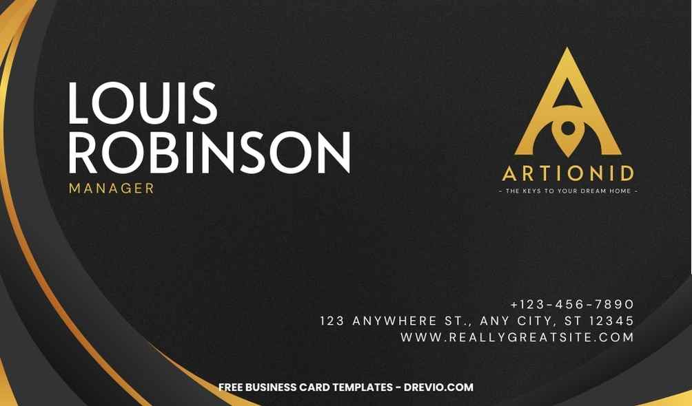 FREE Editable Golden Elegance Opulent Business Card