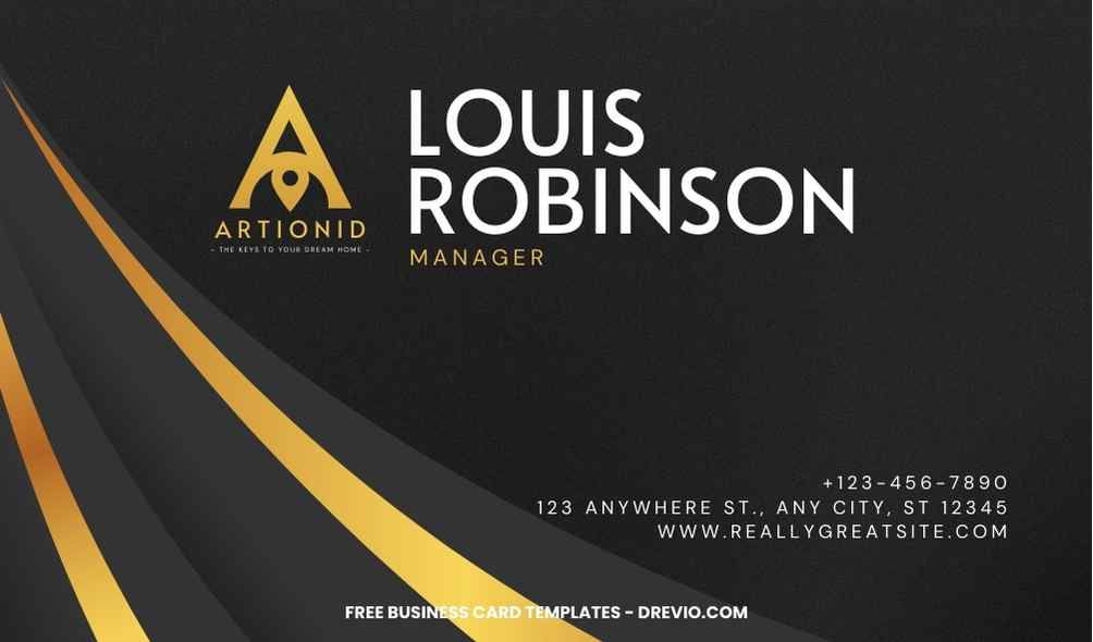 FREE Editable Golden Elegance Opulent Business Card