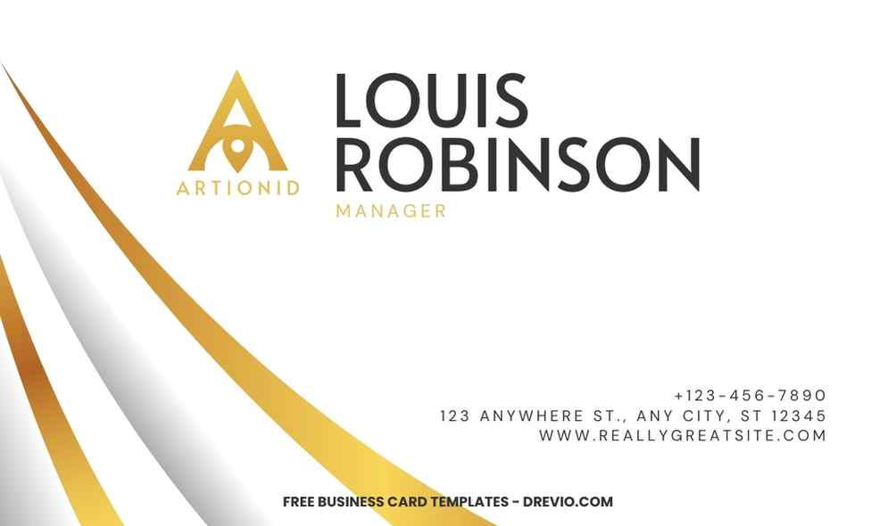 FREE Editable Golden Elegance Opulent Business Card