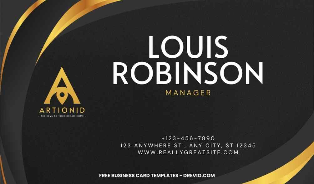 FREE Editable Golden Elegance Opulent Business Card
