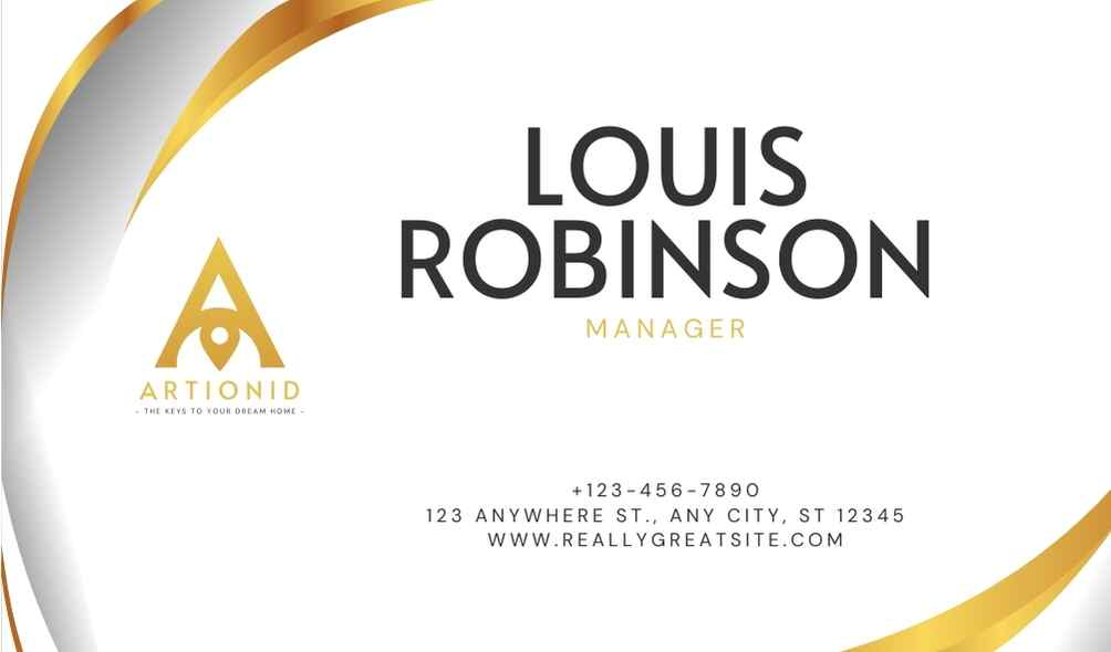 FREE Editable Golden Elegance Opulent Business Card