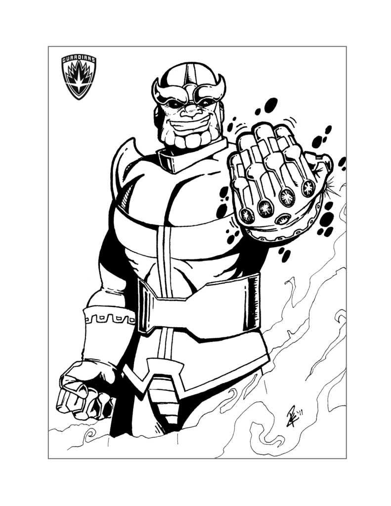 Guardians of the Galaxy Coloring Page 