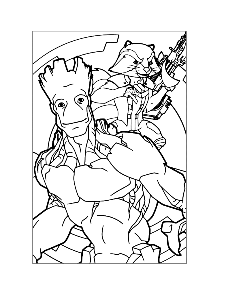 Guardians of the Galaxy Coloring Page 