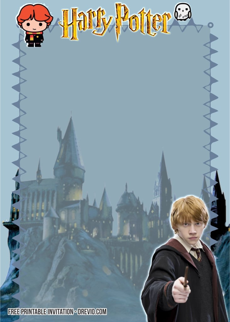FREE Editable Harry Potter Birthday Invitation