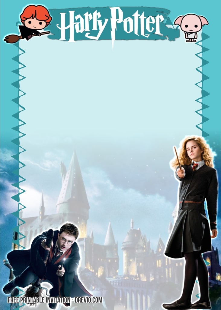 FREE Editable Harry Potter Birthday Invitation