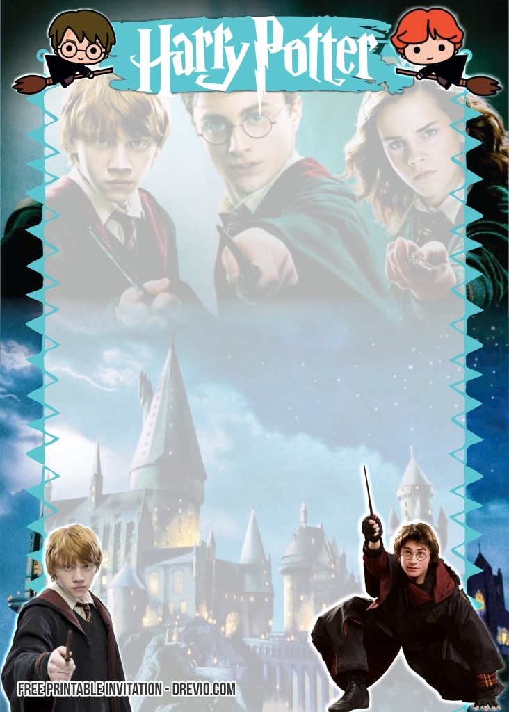 FREE Editable Harry Potter Birthday Invitation