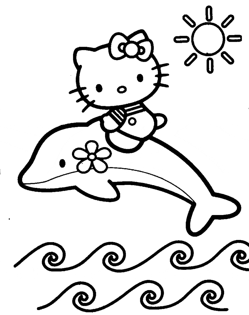 Hello Kitty Coloring Page 