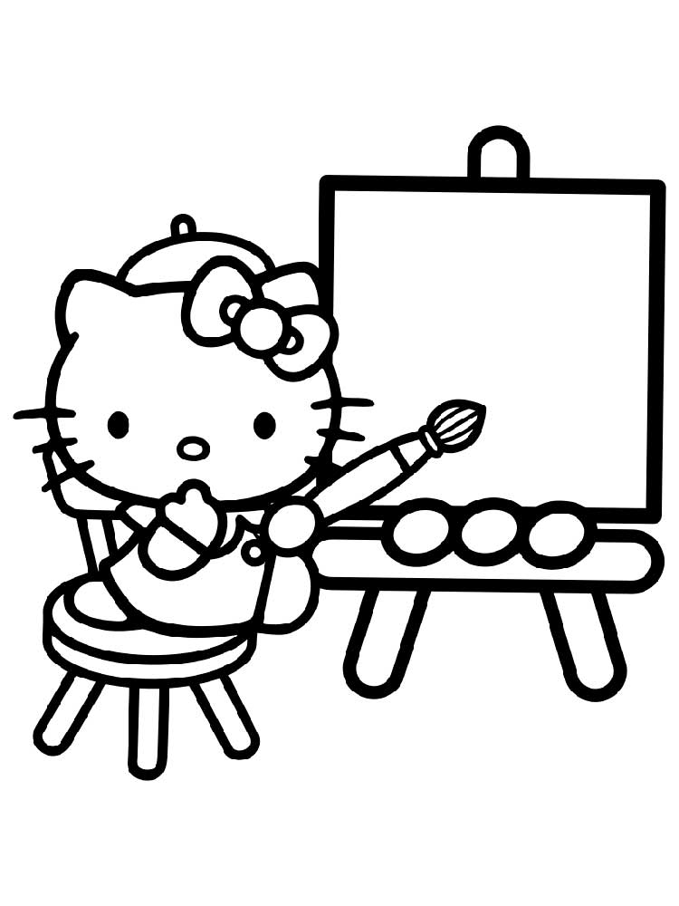 Hello Kitty Coloring Page 