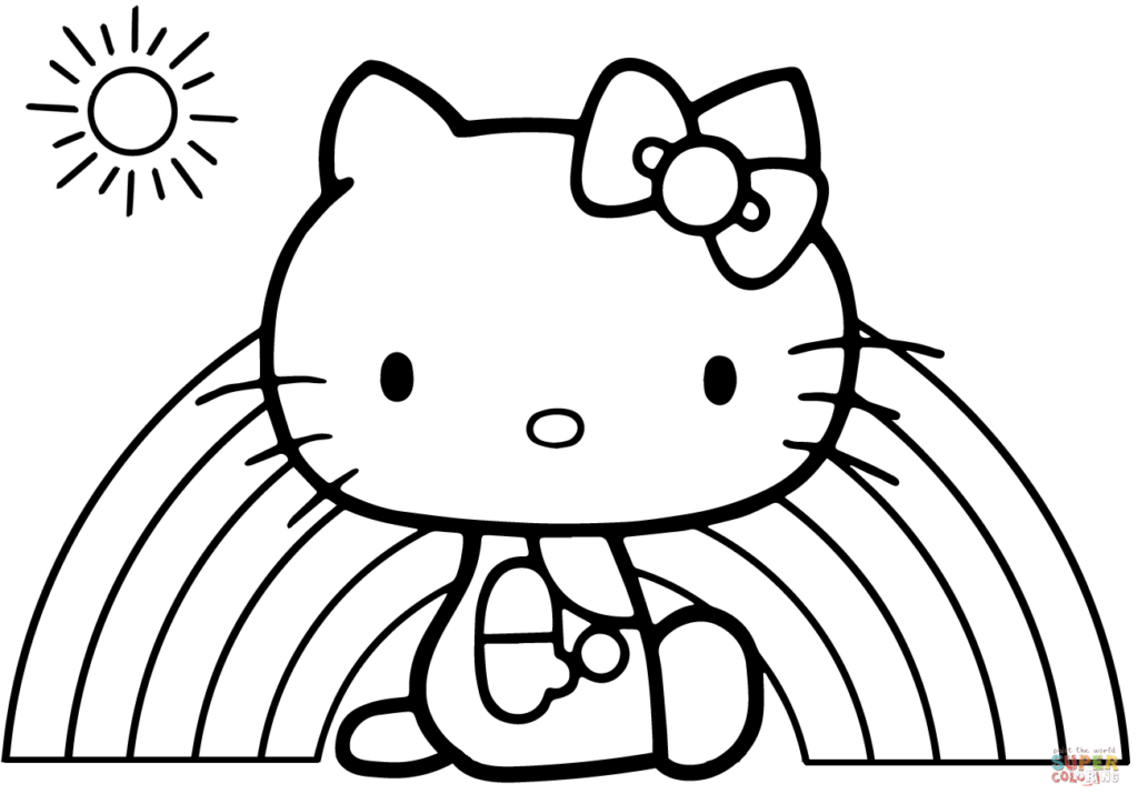 Hello Kitty Coloring Page 