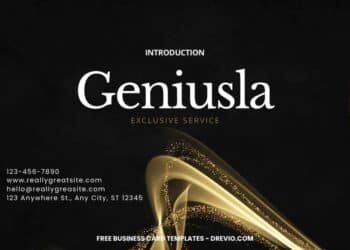 FREE Editable Luxury Black Business Card Design