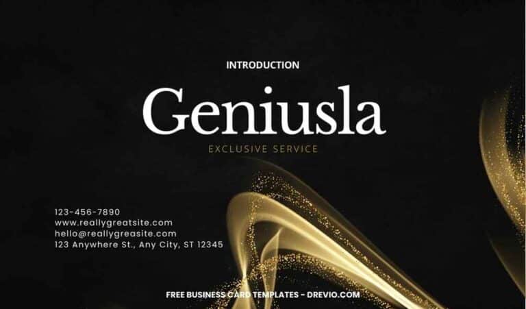 FREE Editable Luxury Black Business Card Design
