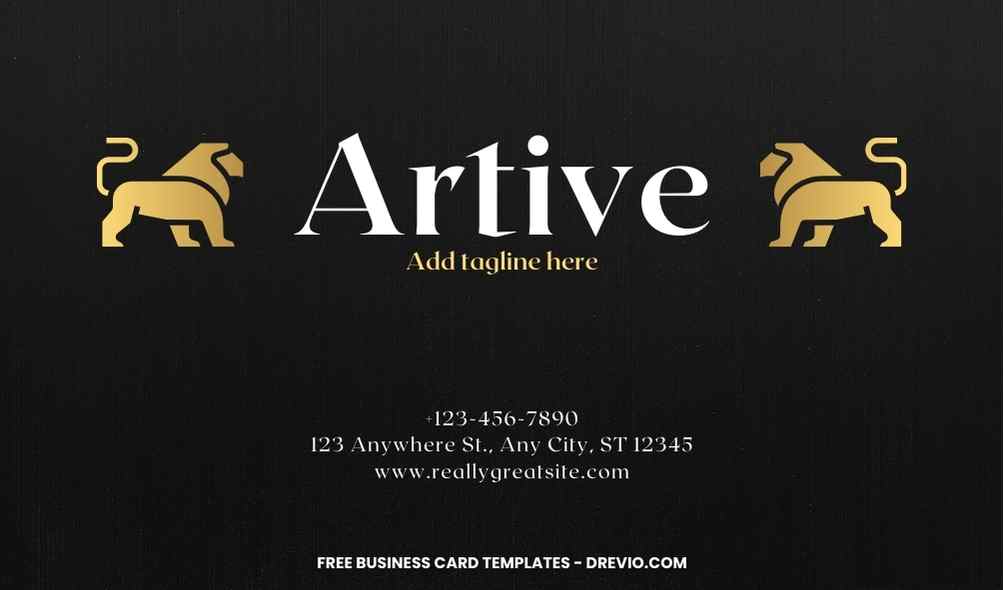 FREE Editable Luxury Business Card Template