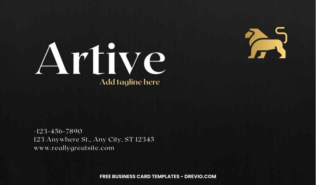 FREE Editable Luxury Business Card Template