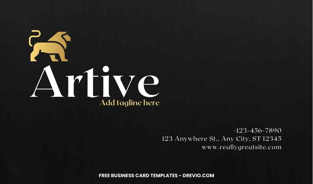 FREE Editable Luxury Business Card Template