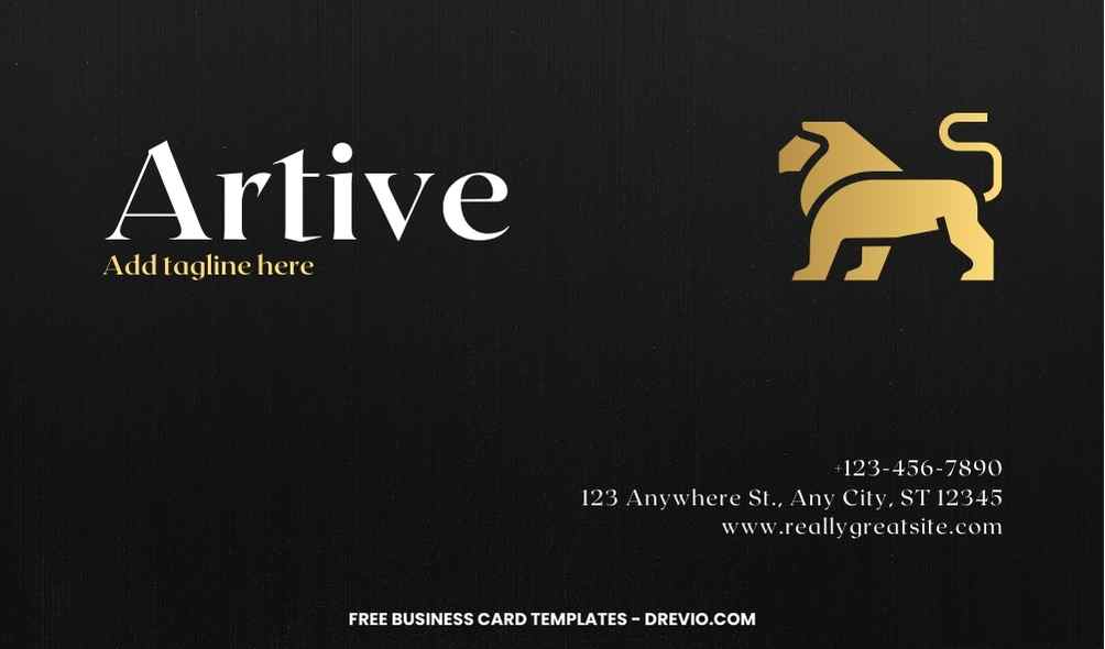 FREE Editable Luxury Business Card Template