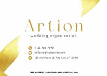FREE Editable Luxury Gold Foil Business Card Template