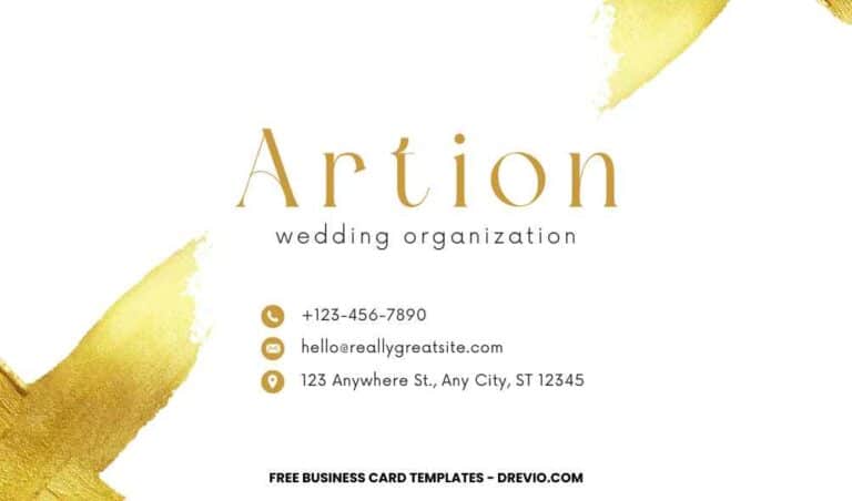 FREE Editable Luxury Gold Foil Business Card Template