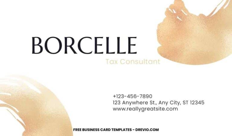 FREE Editable Luxury Gold and White Business Card