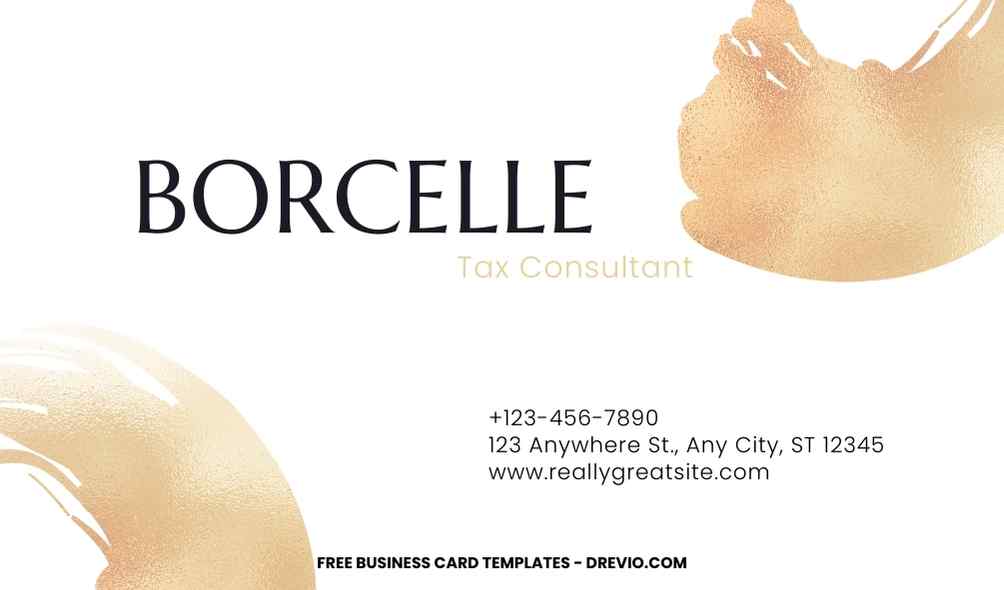 11 Luxury Gold and White Business Card Template