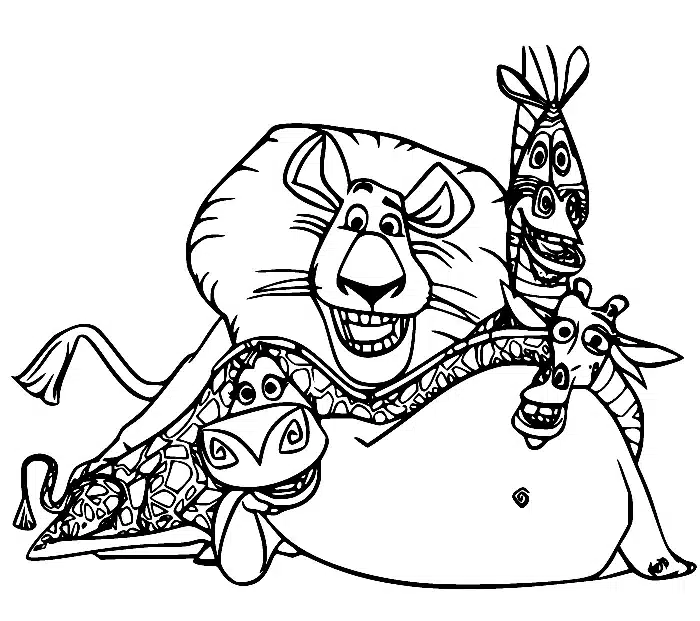 Madagascar Coloring Page
