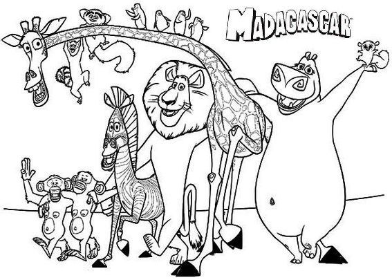 Madagascar Coloring Page
