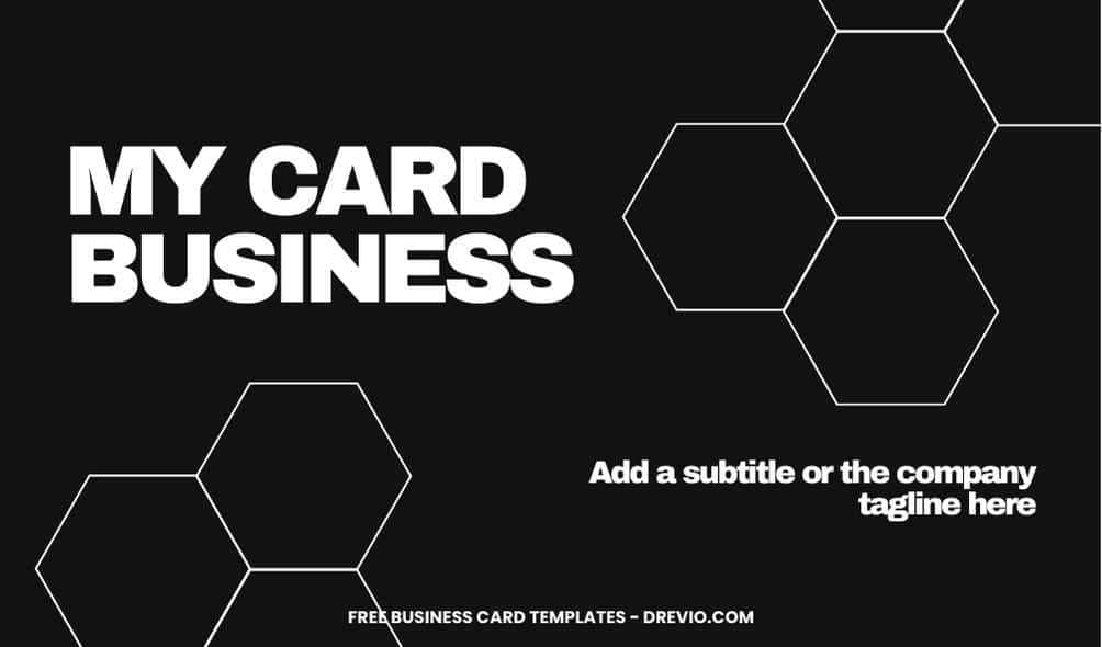 10 Minimalist Black and White Business Card Template