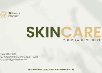 FREE Editable Minimalist Green Business Card