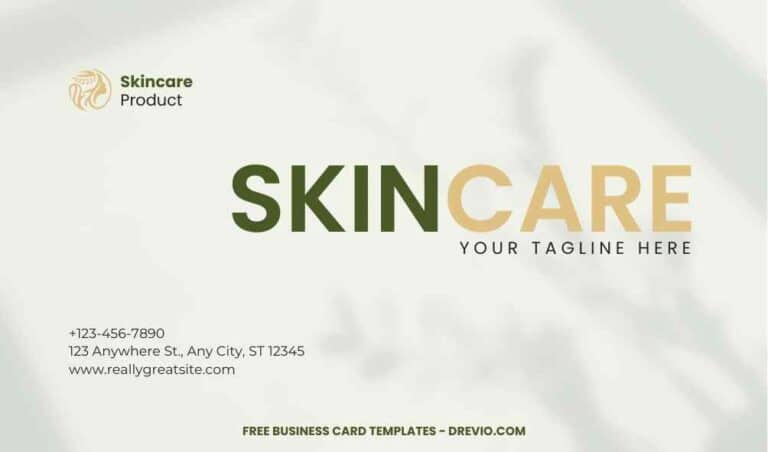 FREE Editable Minimalist Green Business Card