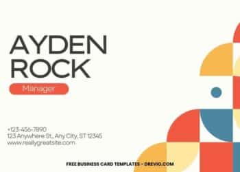 FREE Editable Modern Geometric Pattern Business Card Template