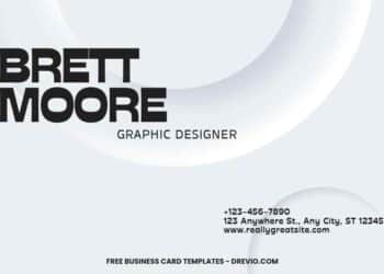 FREE Editable Modern White Business Card