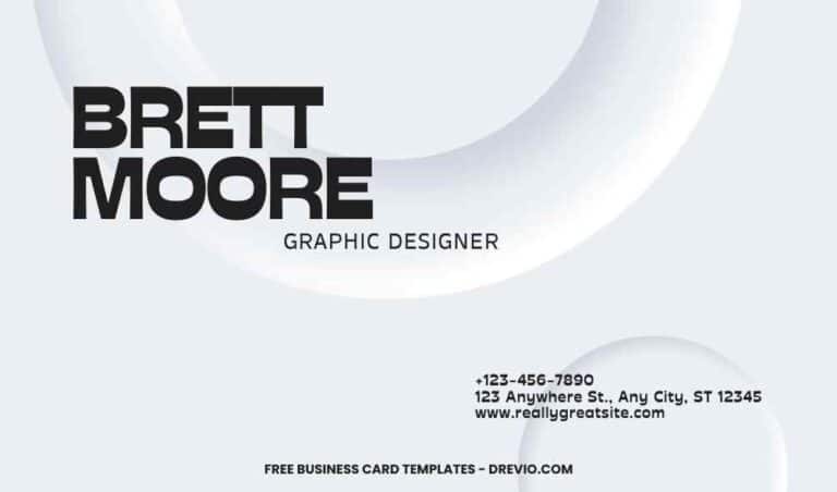 FREE Editable Modern White Business Card