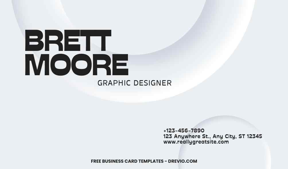 FREE Editable Modern White Business Card