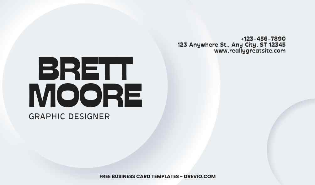 FREE Editable Modern White Business Card